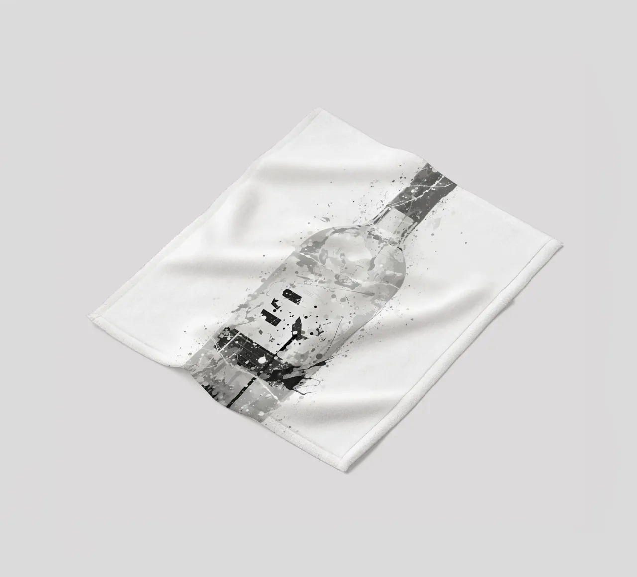 Gin Grau Marmor Fleecedecke von Coffee shop