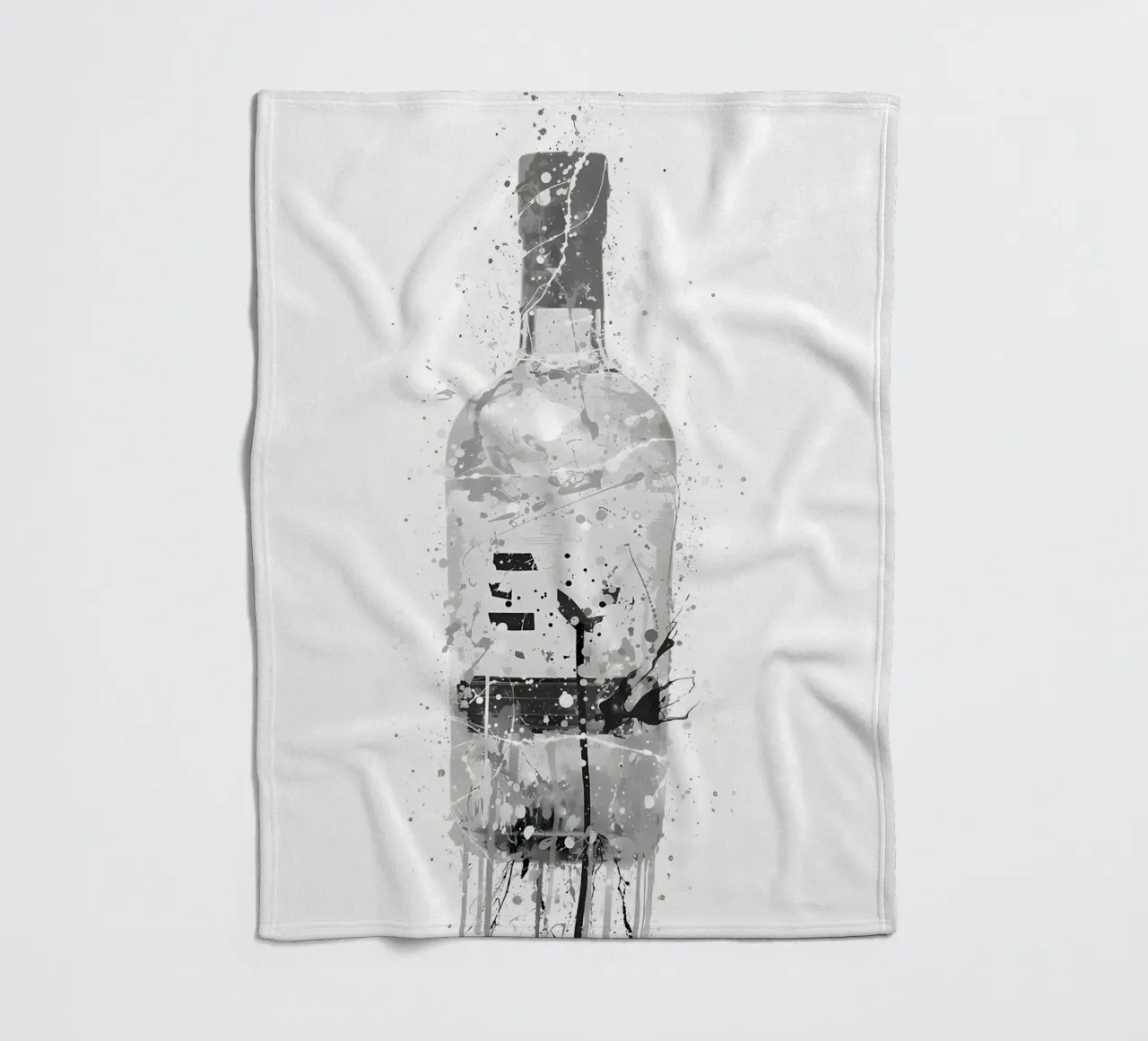 Gin Grau Marmor Fleecedecke von Coffee shop