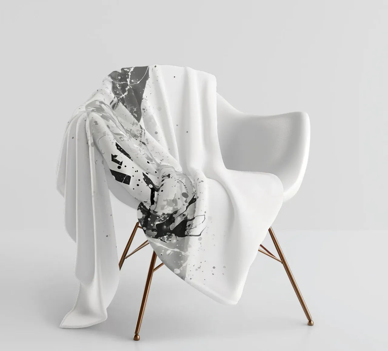 Gin Grau Marmor Fleecedecke von Coffee shop