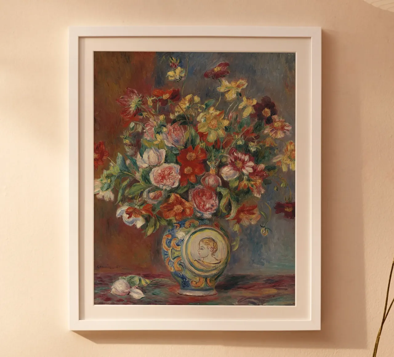 Pierre-Auguste Renoir - Vaso di fiori poster da Timeless Artworks