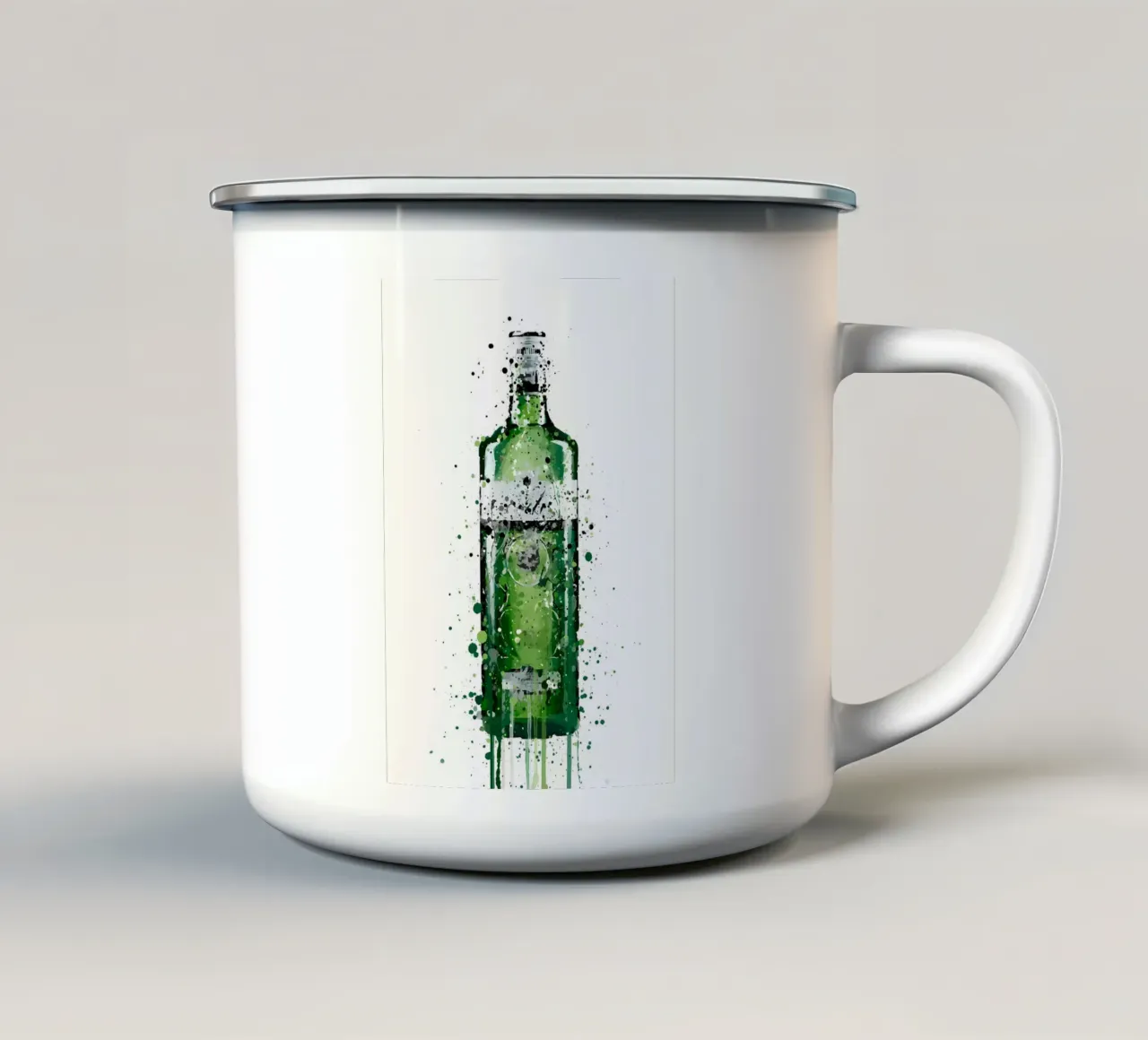 Verde foglia di gin tazza in smalto da Coffee shop