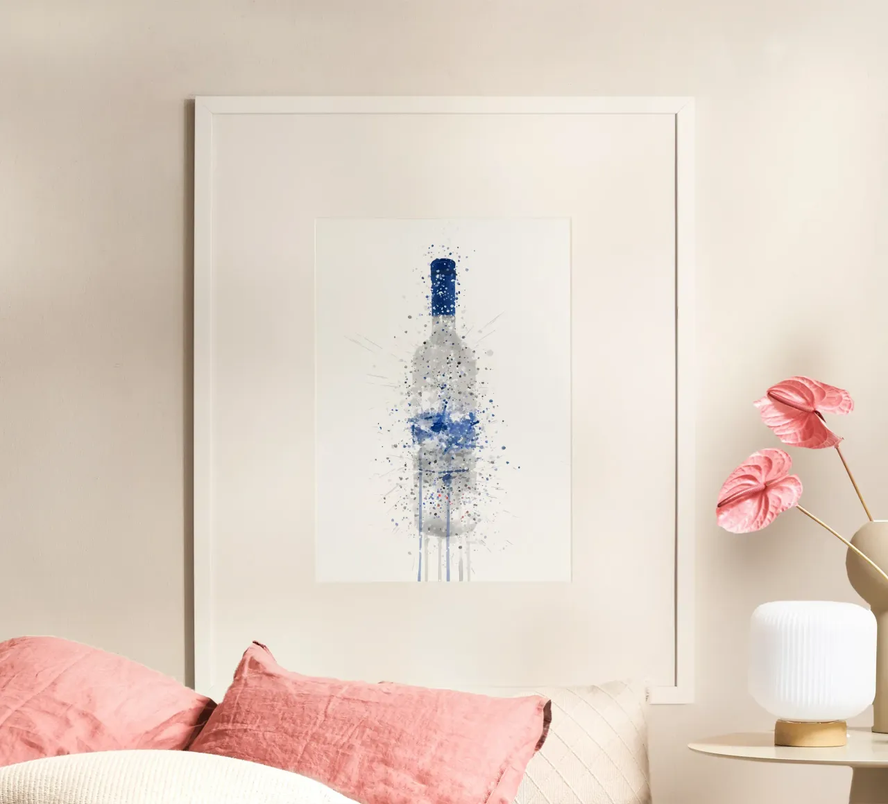 Vodka Grey Goose poster con telaio in legno da Coffee shop