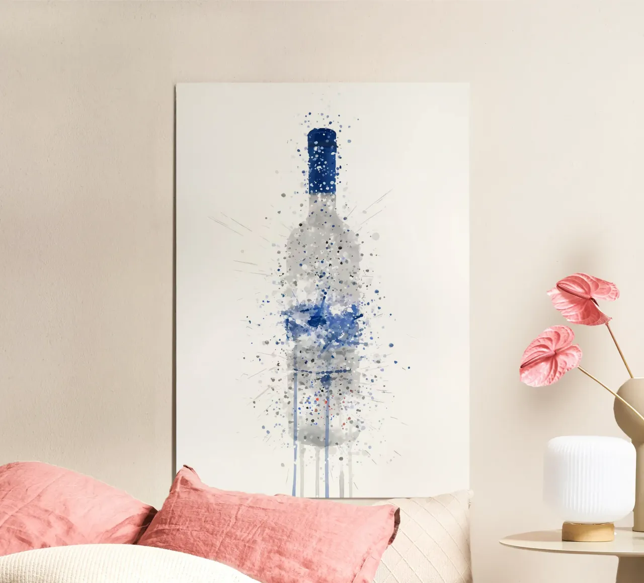 Vodka Grey Goose poster con telaio in legno da Coffee shop