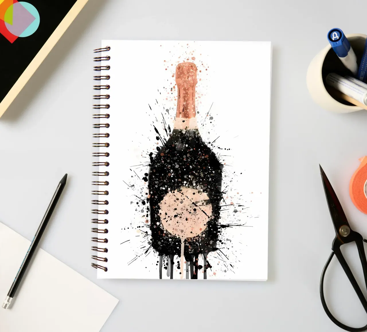 Laurent Perrier spiral notebook by Coffee shop