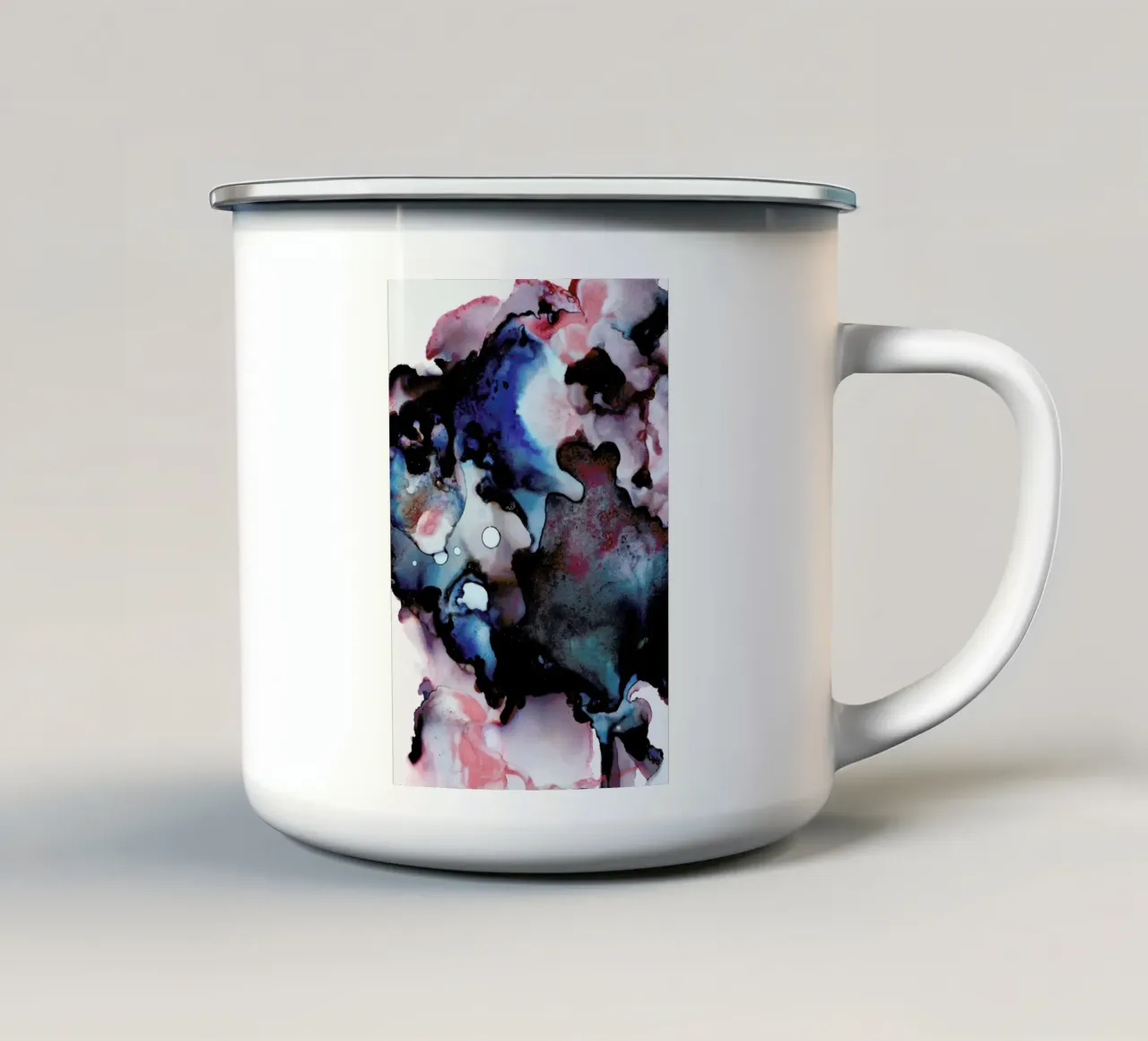 Chaos enamel mug by Larissa van der Laan