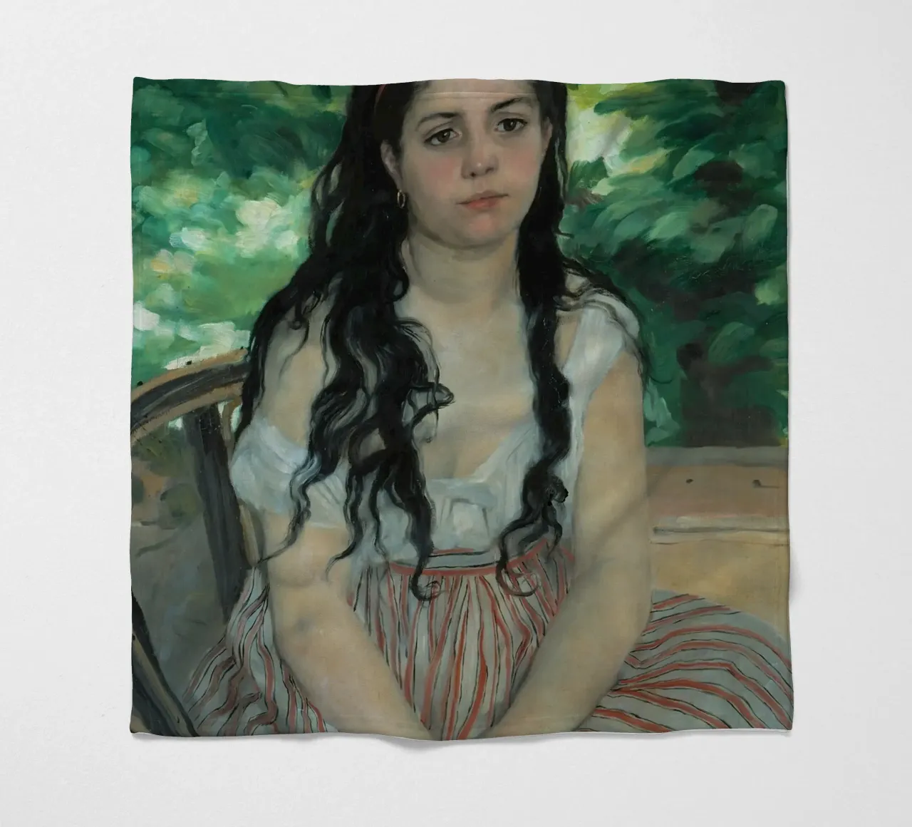 Pierre-Auguste Renoir - In estate - Ragazza gitana coperta in pile da Timeless Artworks