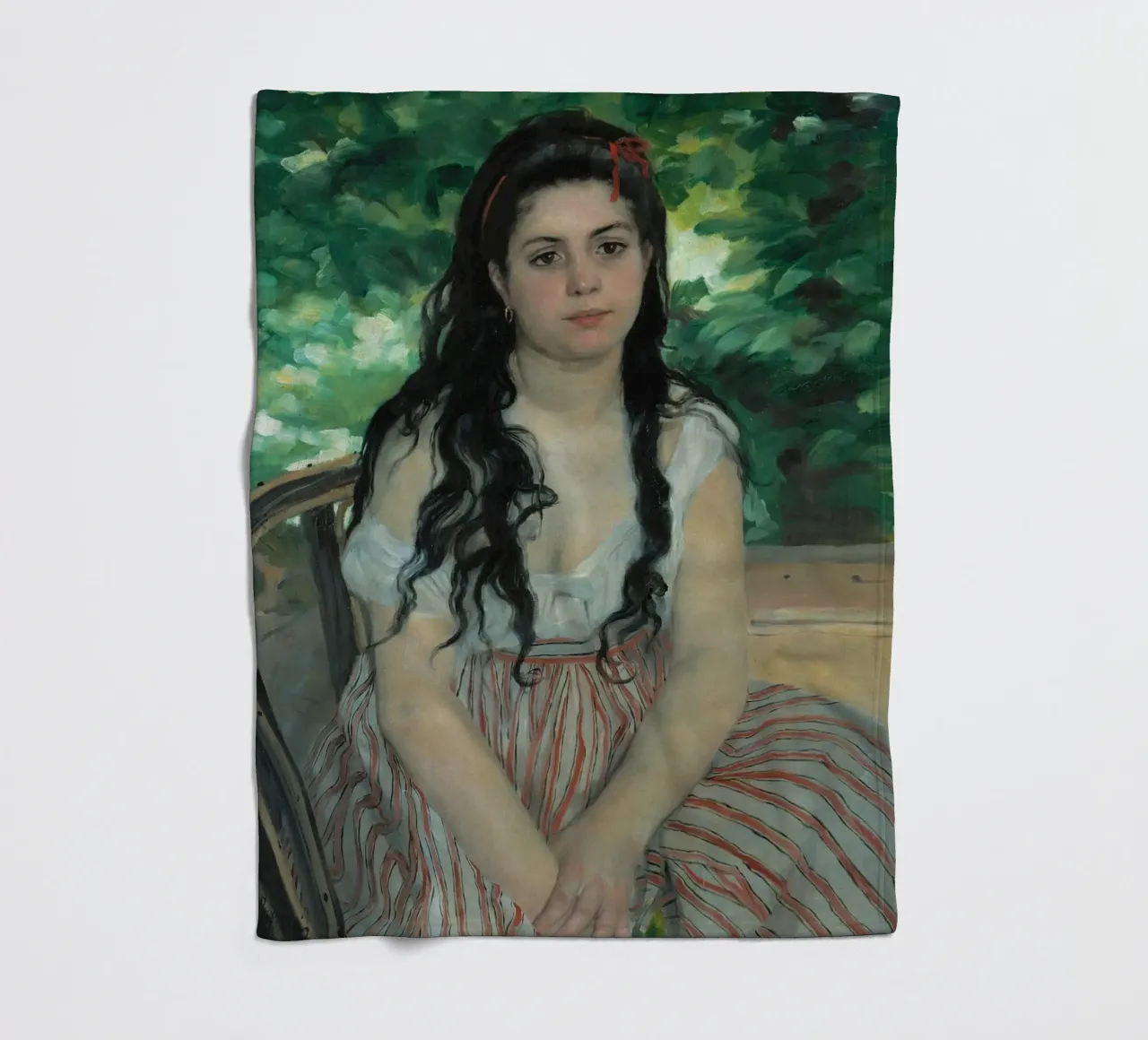 Pierre-Auguste Renoir - In estate - Ragazza gitana coperta in pile da Timeless Artworks