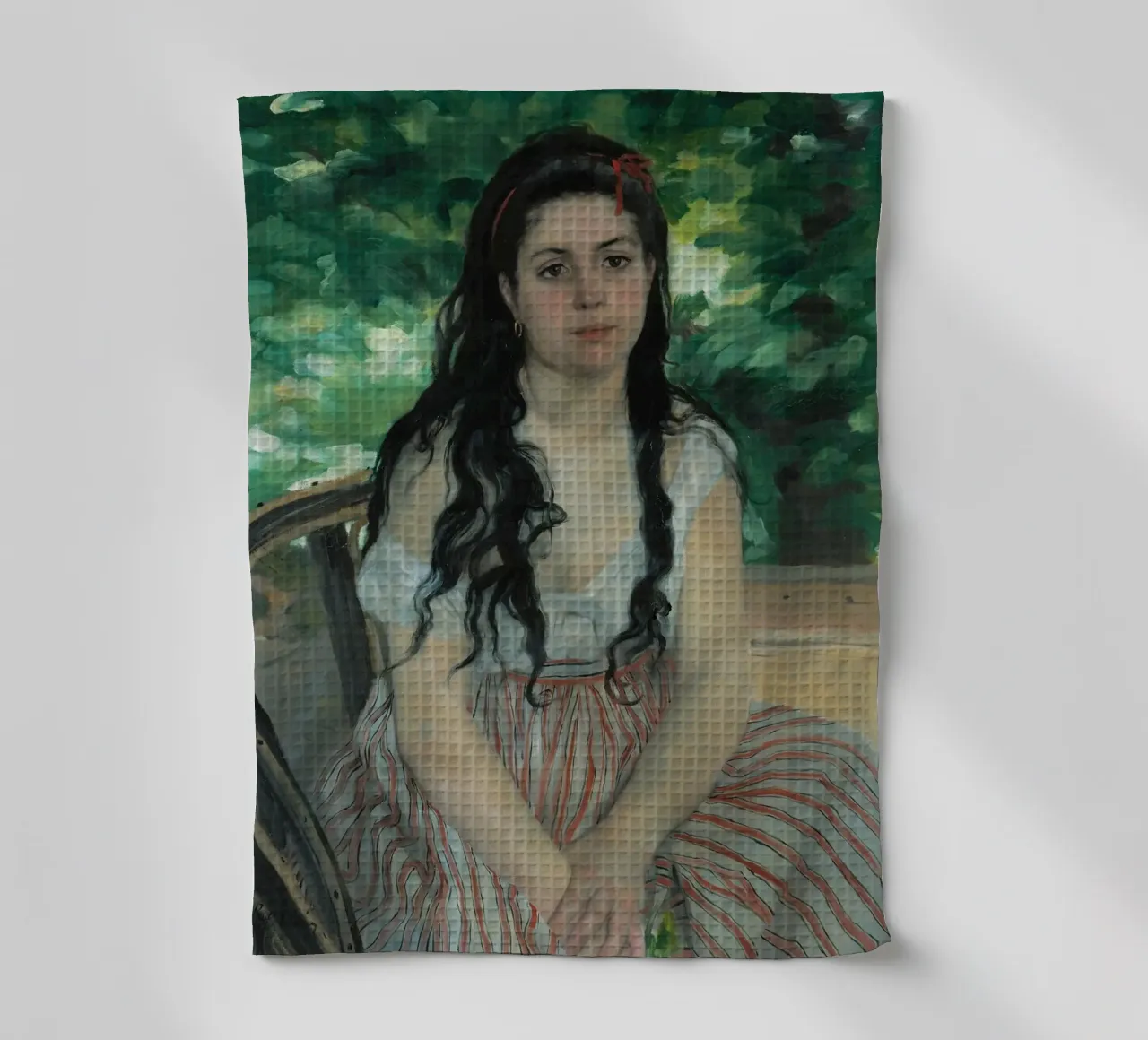 Pierre-Auguste Renoir - In estate - Ragazza gitana canovaccio da cucina da Timeless Artworks