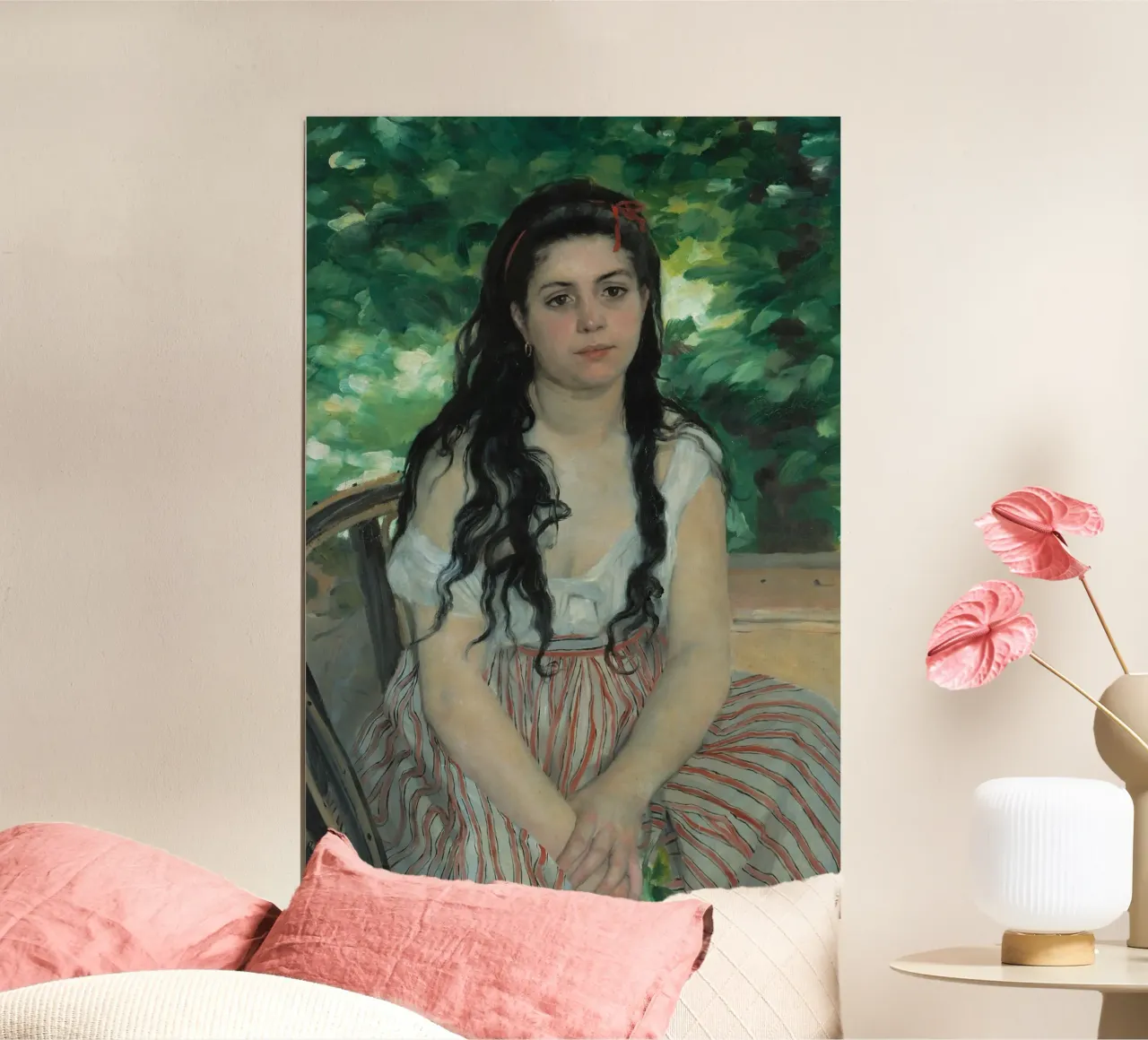 Pierre-Auguste Renoir - In estate - Ragazza gitana poster da Timeless Artworks