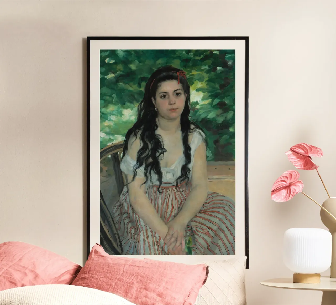 Pierre-Auguste Renoir - In estate - Ragazza gitana poster da Timeless Artworks