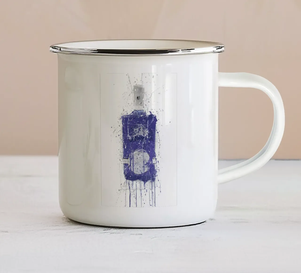 Blu reale tazza in smalto da Coffee shop