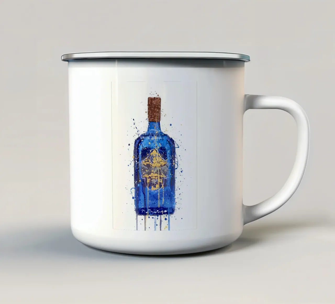 Blu reale tazza in smalto da Coffee shop