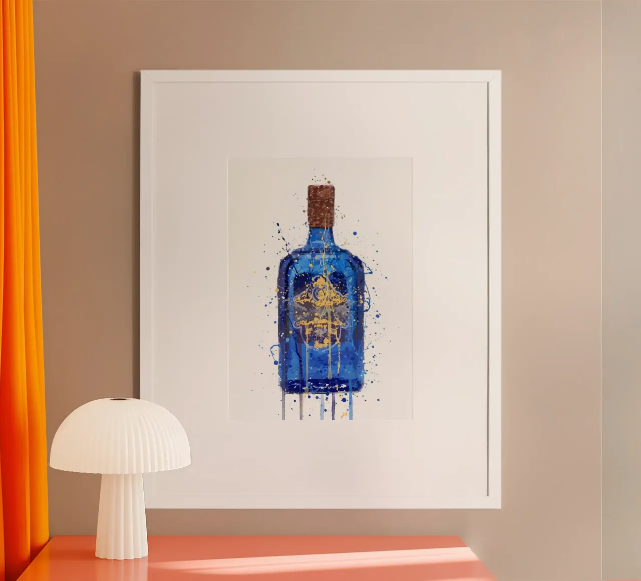 Royal Blue poster with aluminum frame by Coffee shop