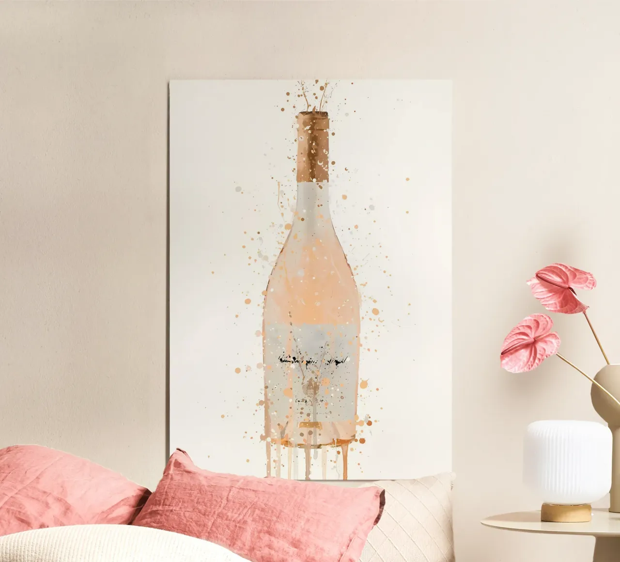 Peach Dream Wine alu-dibond by Coffee shop