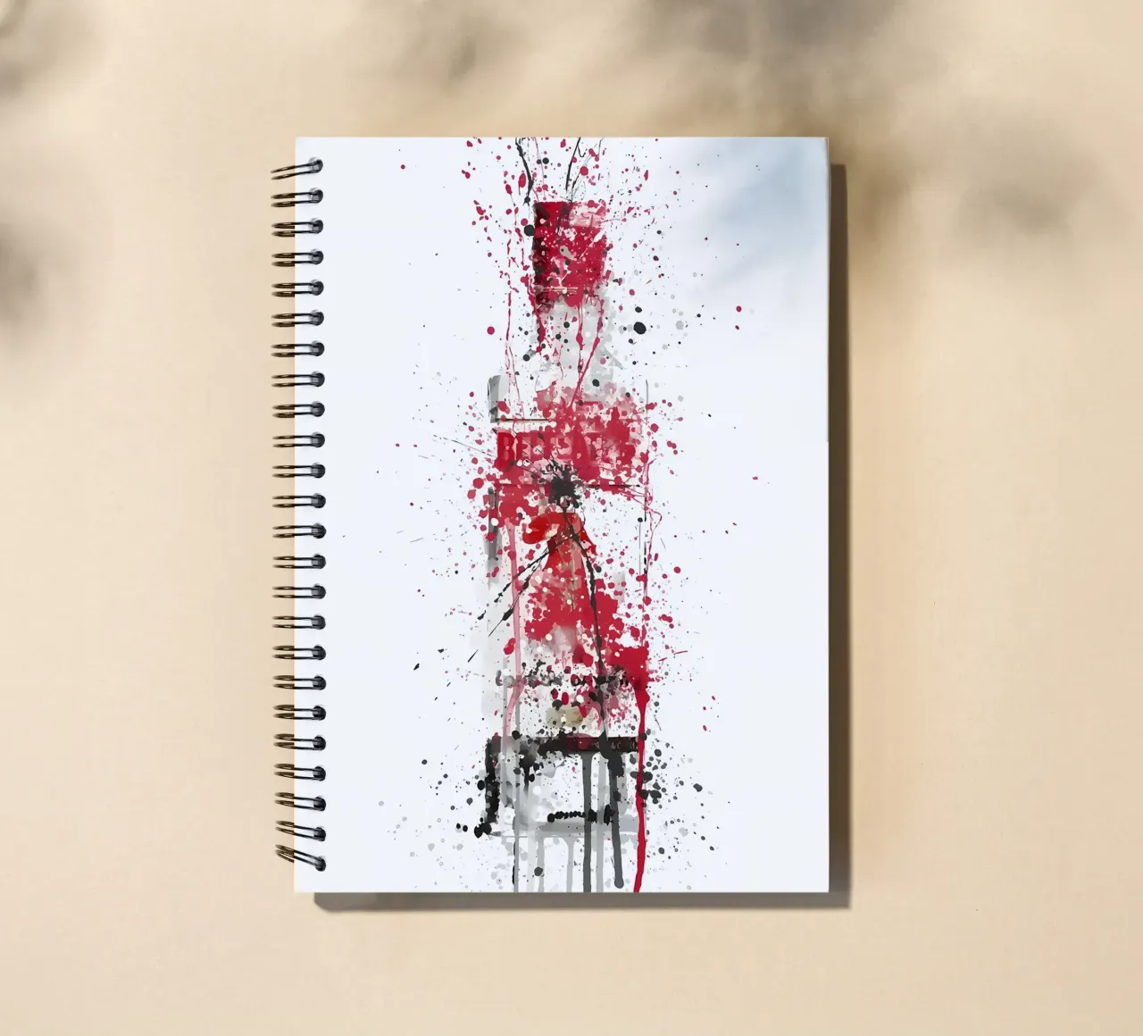 Ruby spiral notebook by Coffee shop