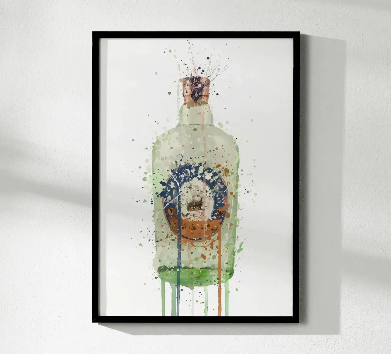 Sea Glass poster with aluminum frame by Coffee shop