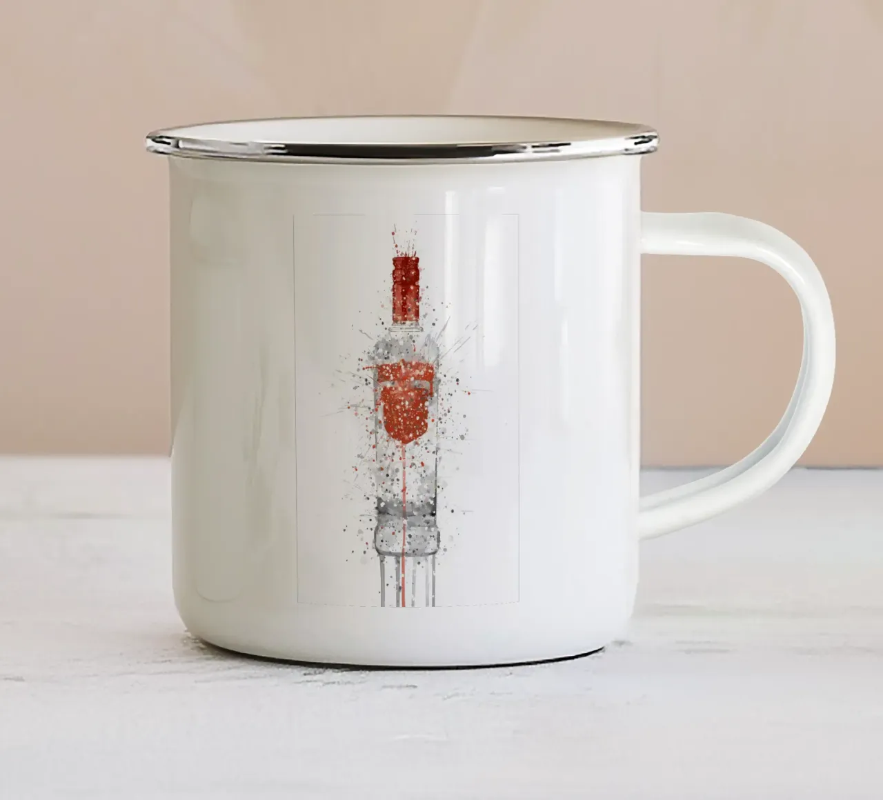 Vodka Smirnoff tazza in smalto da Coffee shop