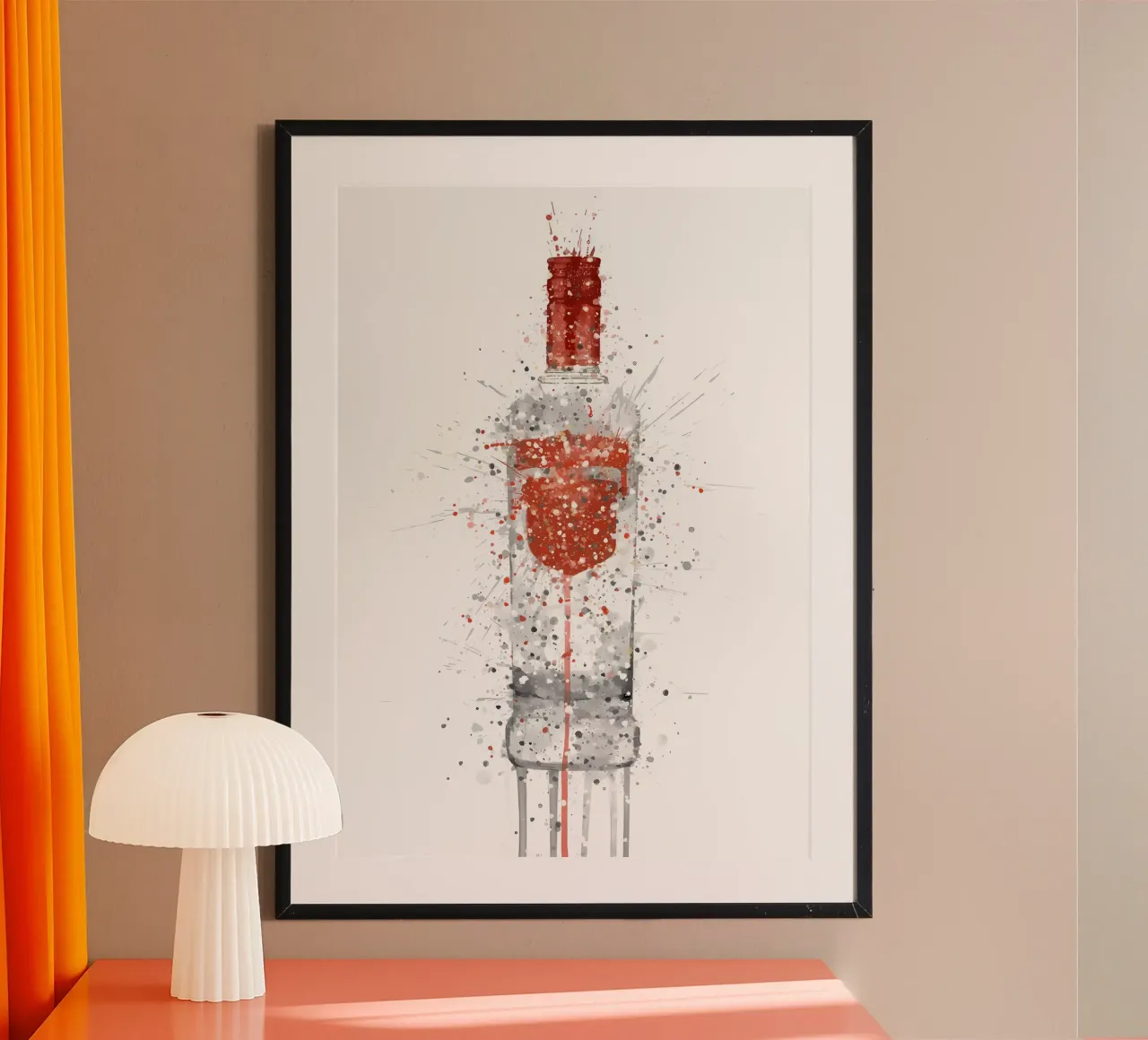 Smirnoff Vodka poster with aluminum frame by Coffee shop