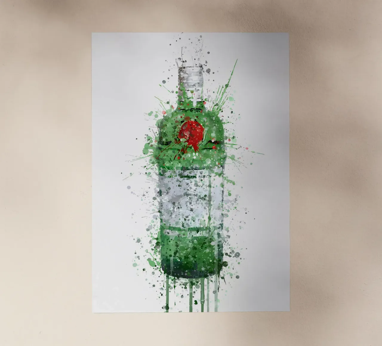 Tanqueray Green Gin pellicola backlit da Coffee shop