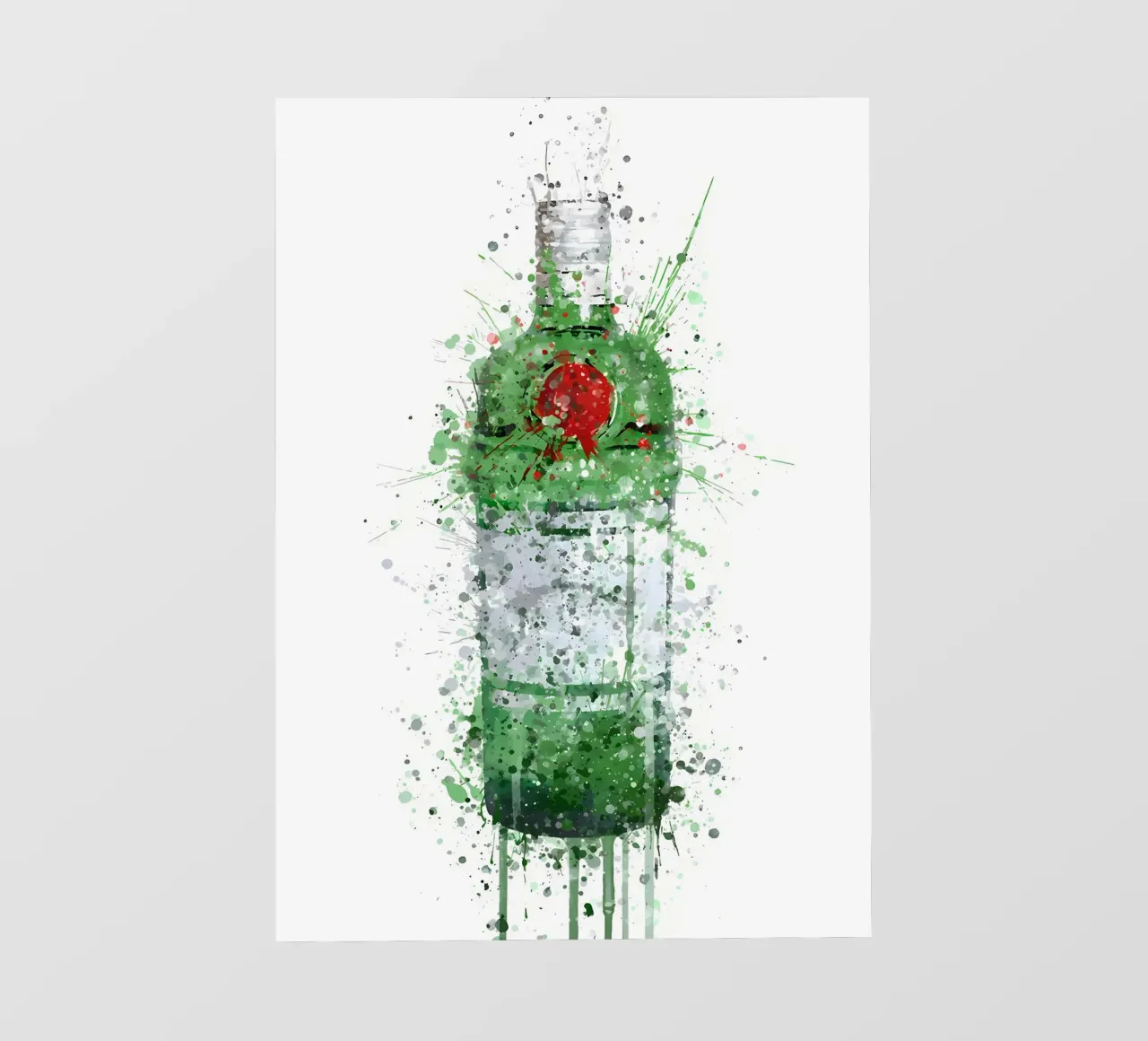 Tanqueray Green Gin pellicola backlit da Coffee shop