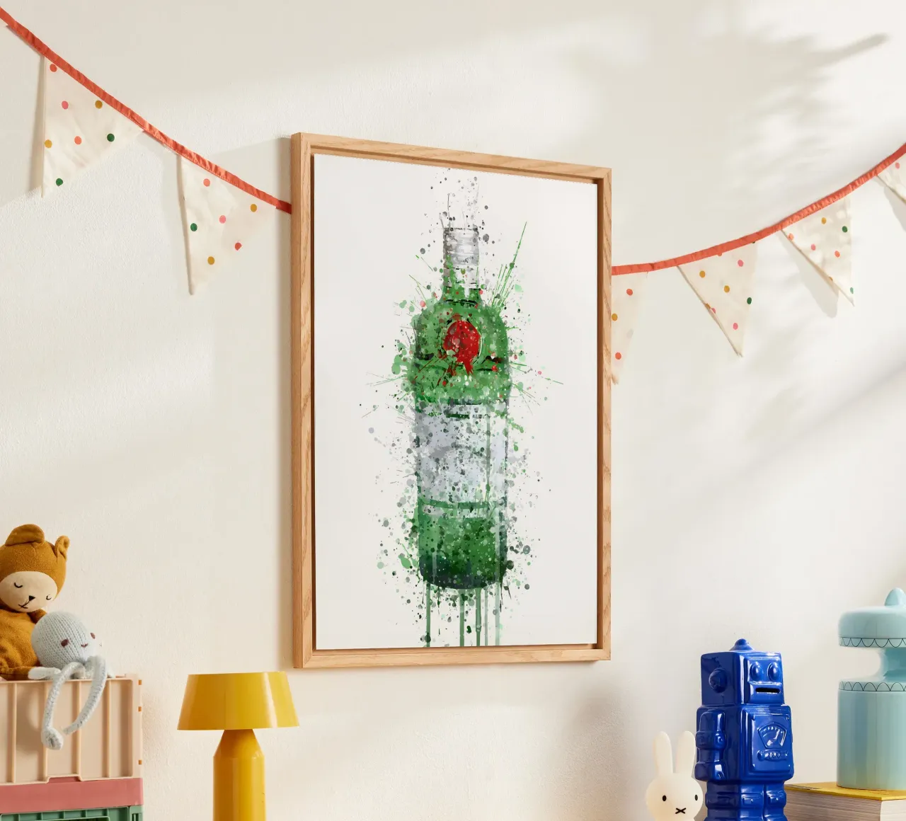 Ginebra Tanqueray Green metacrilato de Coffee shop