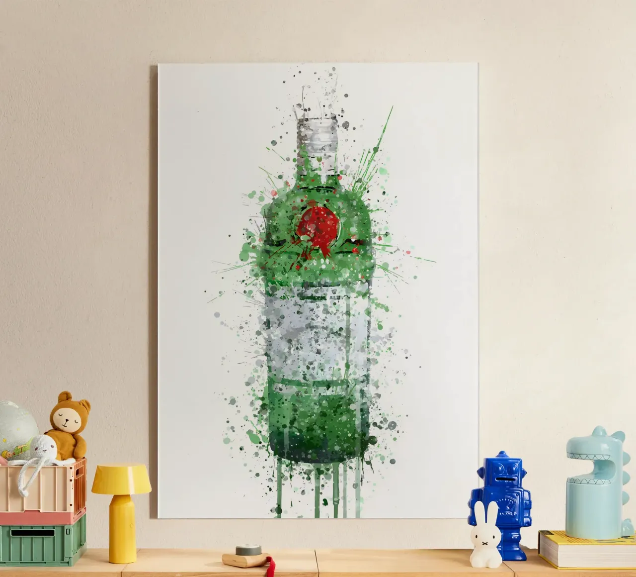 Ginebra Tanqueray Green metacrilato de Coffee shop