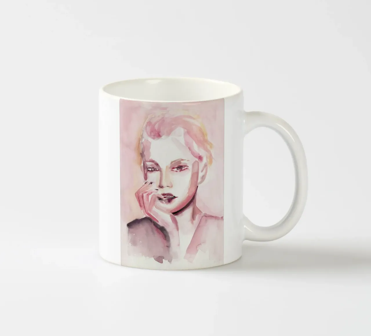 Through Rosey Lenses ceramic mug by Victoria Verbaan