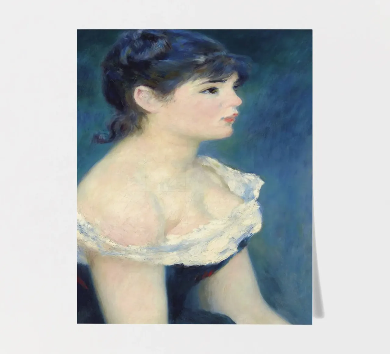 Pierre-Auguste Renoir - Bust of a woman in profile sticker sheet by Timeless Artworks