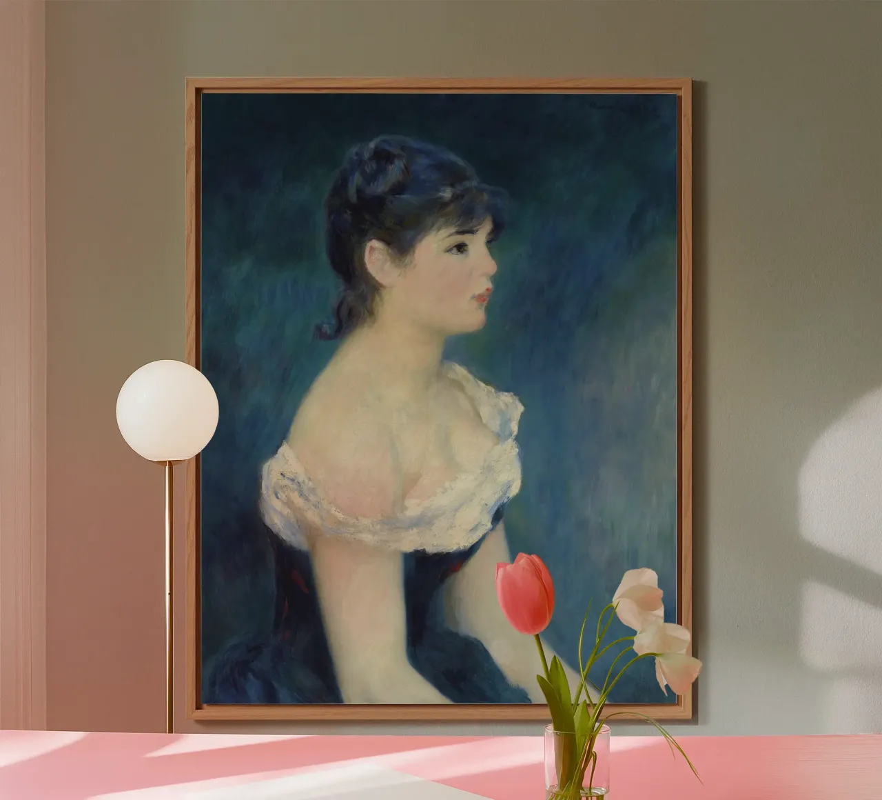 Pierre-Auguste Renoir - Busto di donna di profilo alluminio dibond da Timeless Artworks