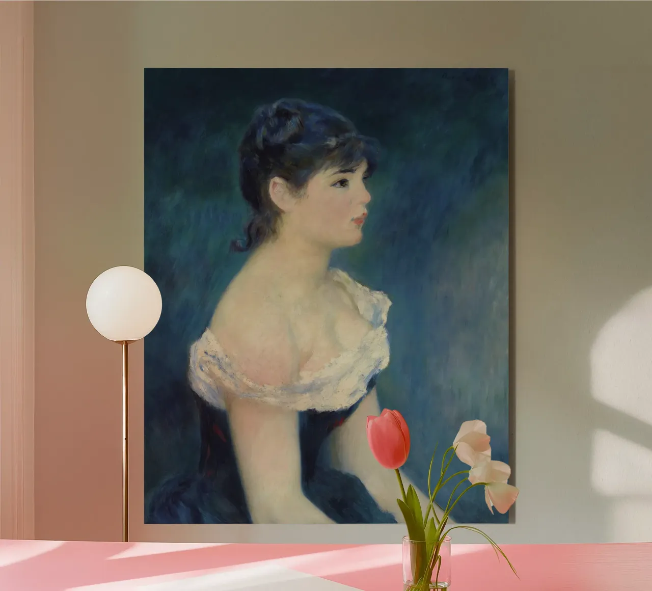 Pierre-Auguste Renoir - Busto di donna di profilo alluminio dibond da Timeless Artworks