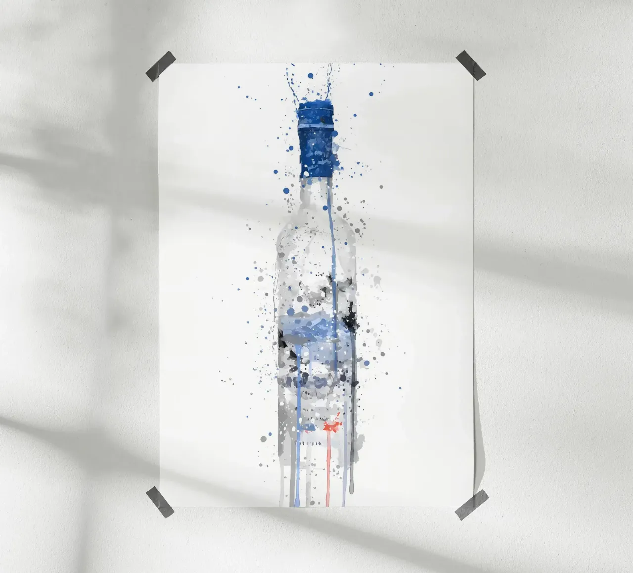 Vodka Bottle Frost poster with aluminum frame by Coffee shop