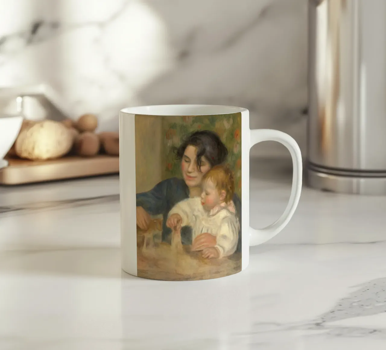 Pierre-Auguste Renoir - Gabrielle e Jean tazza in ceramica da Timeless Artworks