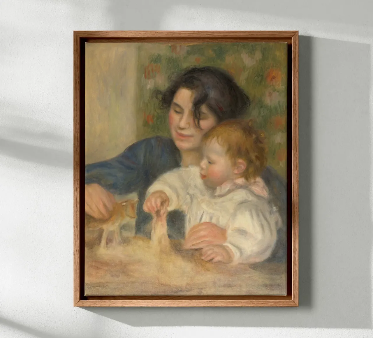 Pierre-Auguste Renoir - Gabrielle e Jean tela con Cornice a cassetta da Timeless Artworks