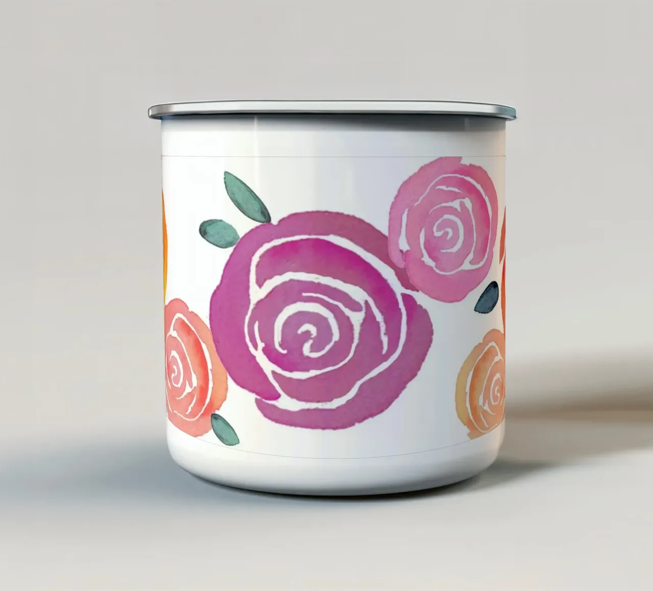 Rosen bunt tazza in smalto da Farbwelten