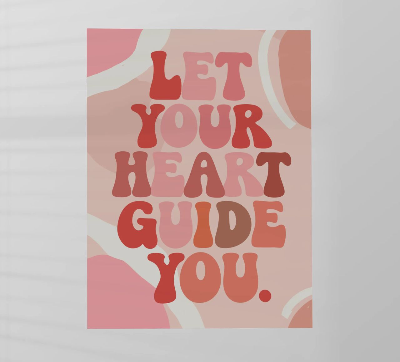 Let Your Heart Guide You – Boho Pastel Abstract pellicola backlit da Soleil Basque