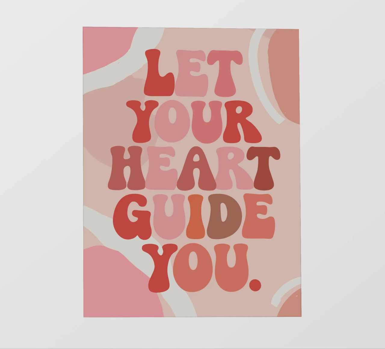 Let Your Heart Guide You – Boho Pastel Abstract pellicola backlit da Soleil Basque