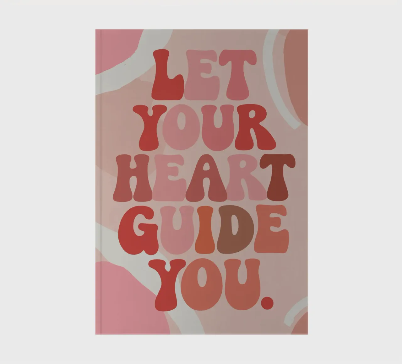Let Your Heart Guide You – Boho Pastel Abstract notebook by Soleil Basque