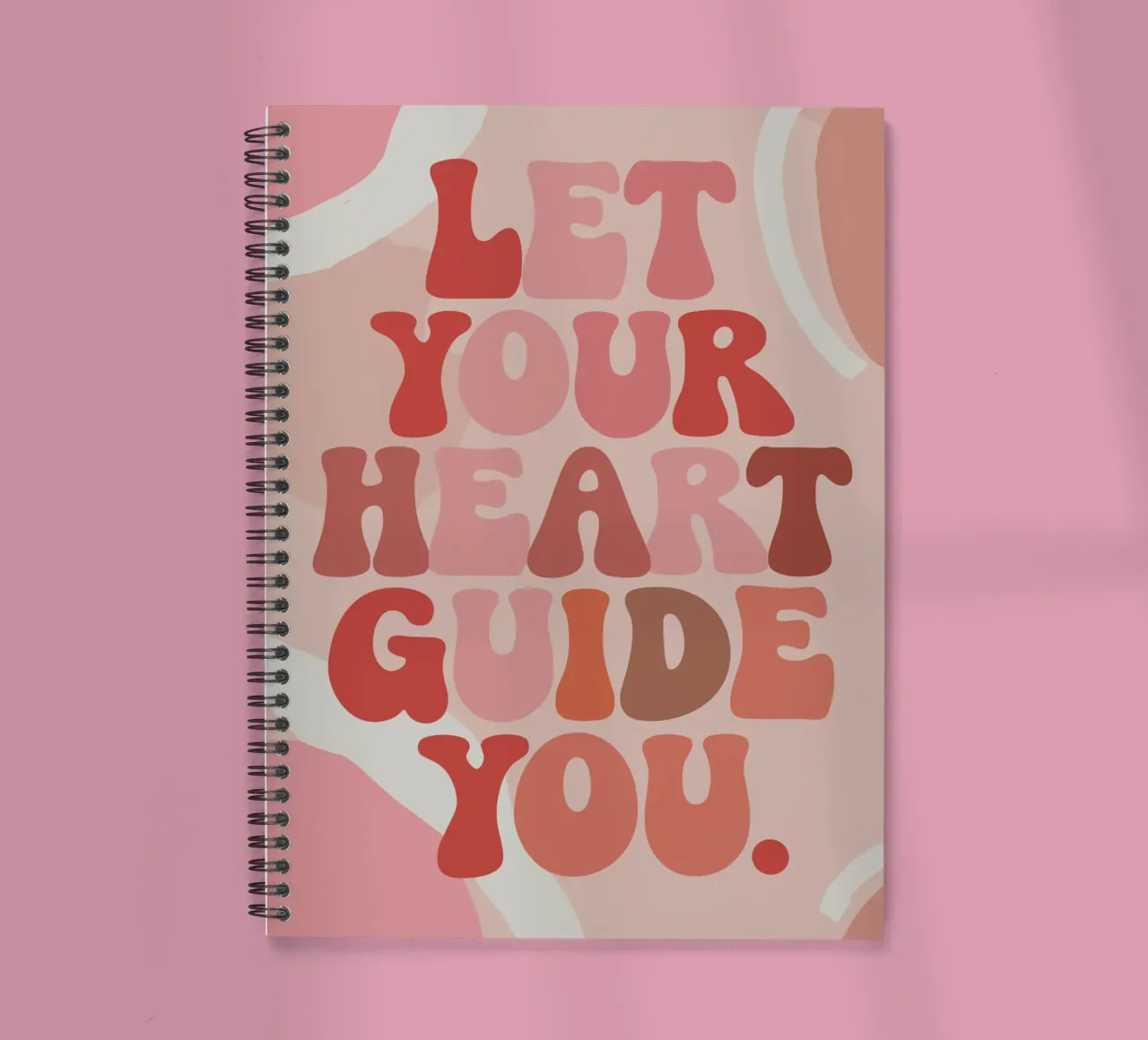 Let Your Heart Guide You – Boho Pastel Abstract spiral notebook by Soleil Basque