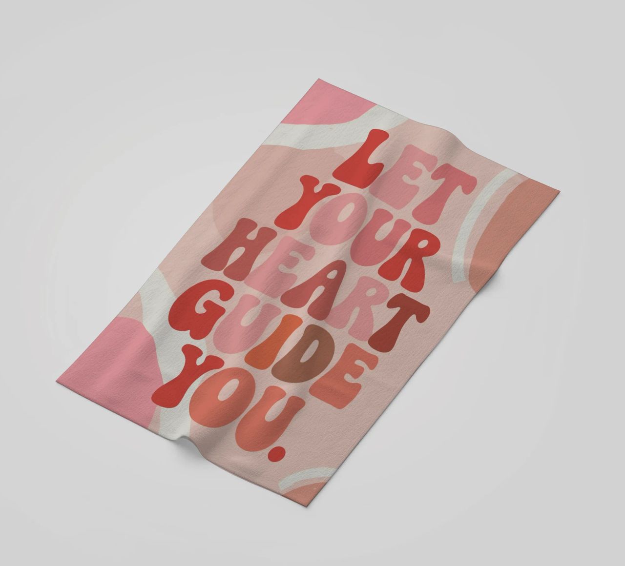 Let Your Heart Guide You – Boho Pastel Abstract telo mare da Soleil Basque