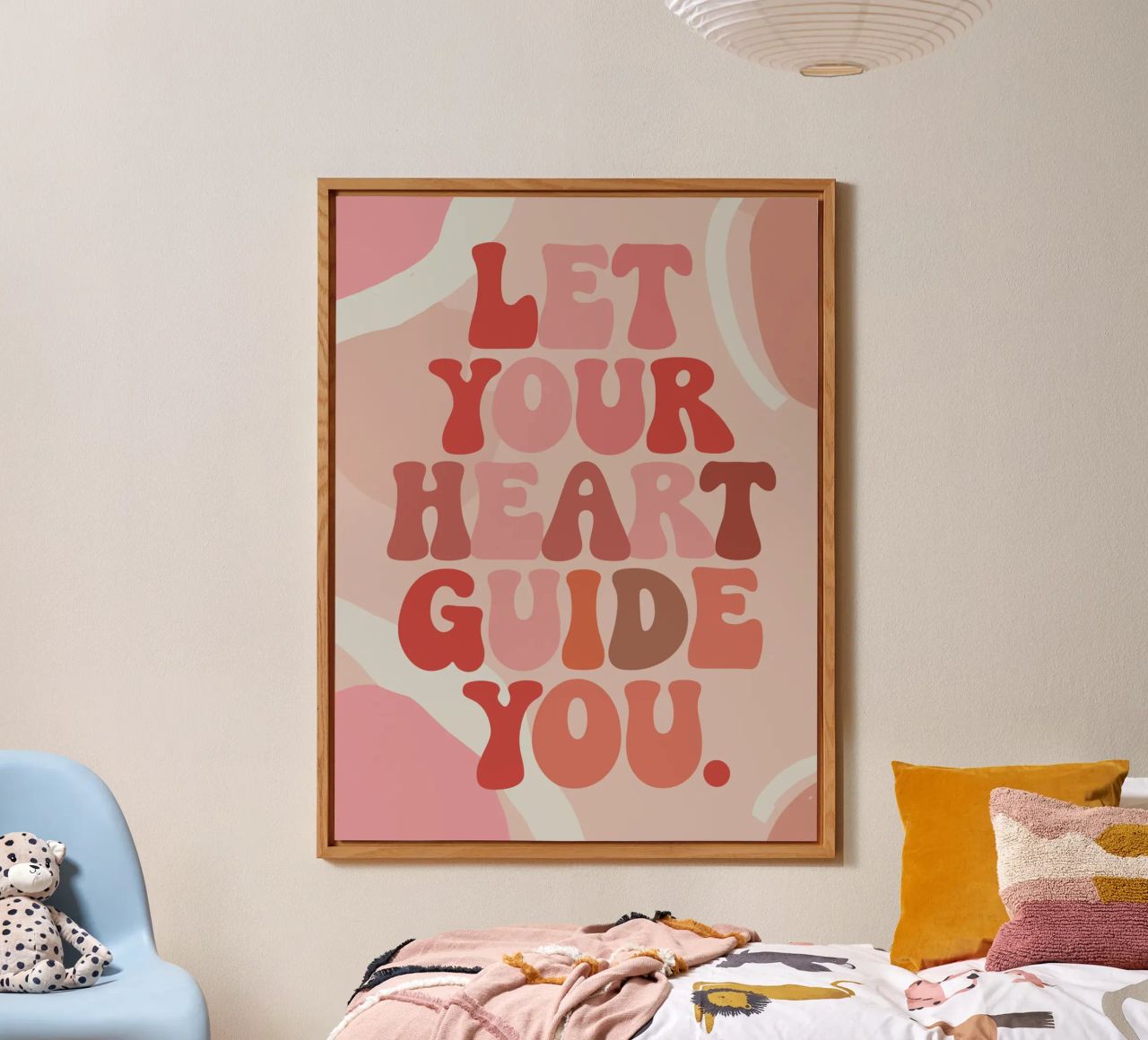 Let Your Heart Guide You – Boho Pastel Abstract alluminio dibond da Soleil Basque