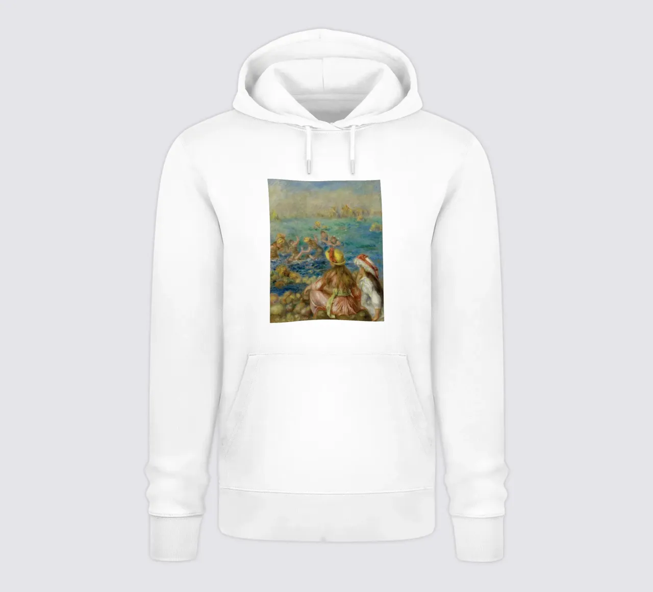 Pierre-Auguste Renoir - Bagnanti felpa con cappuccio da Timeless Artworks