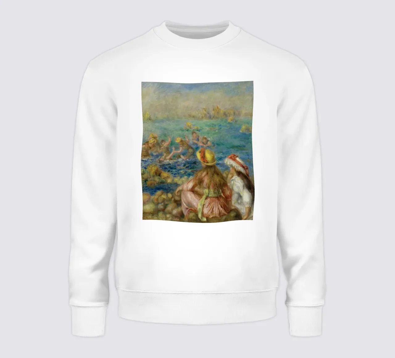 Pierre-Auguste Renoir - Bagnanti felpa da Timeless Artworks
