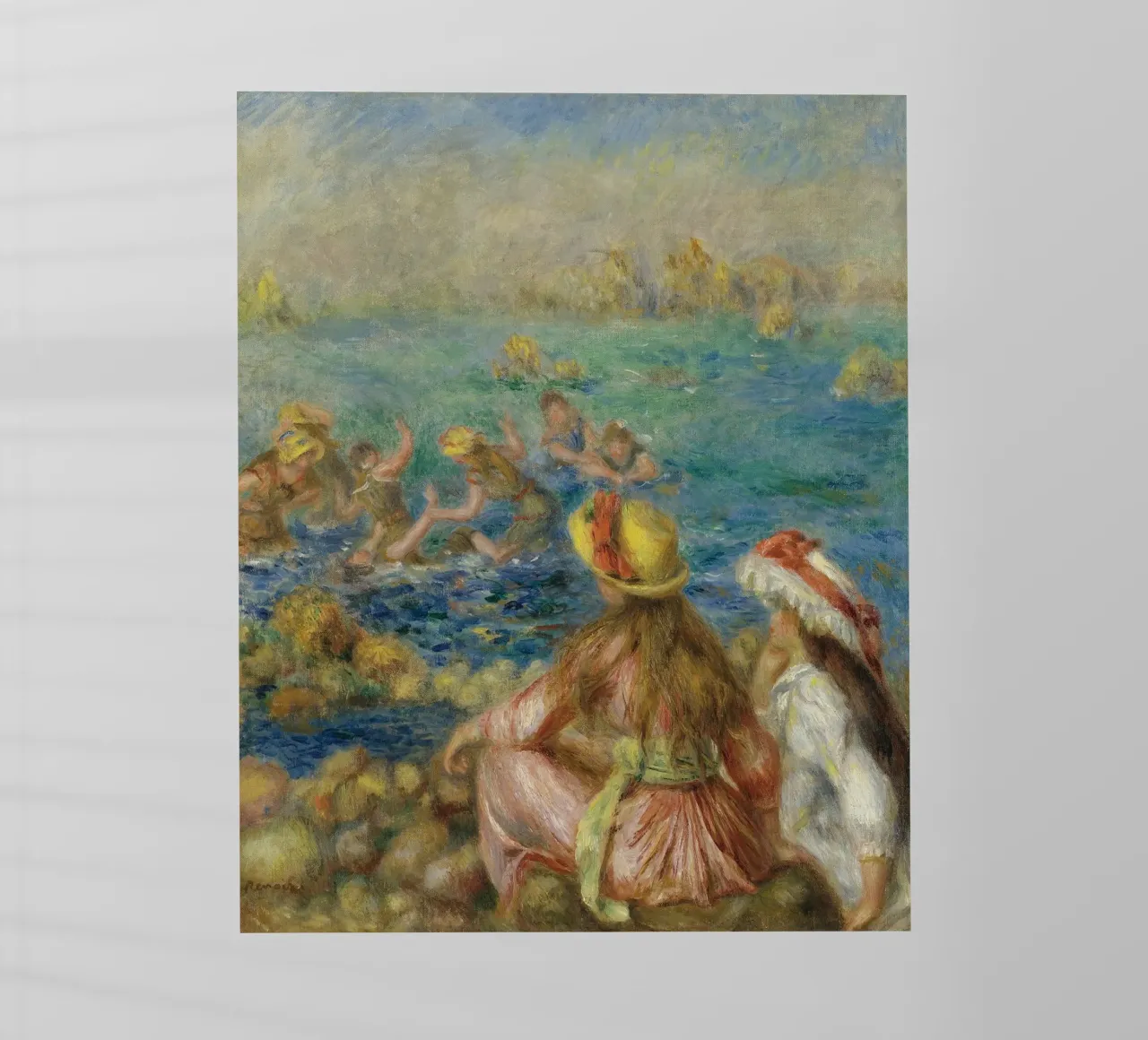 Pierre-Auguste Renoir - Bagnanti pellicola backlit da Timeless Artworks