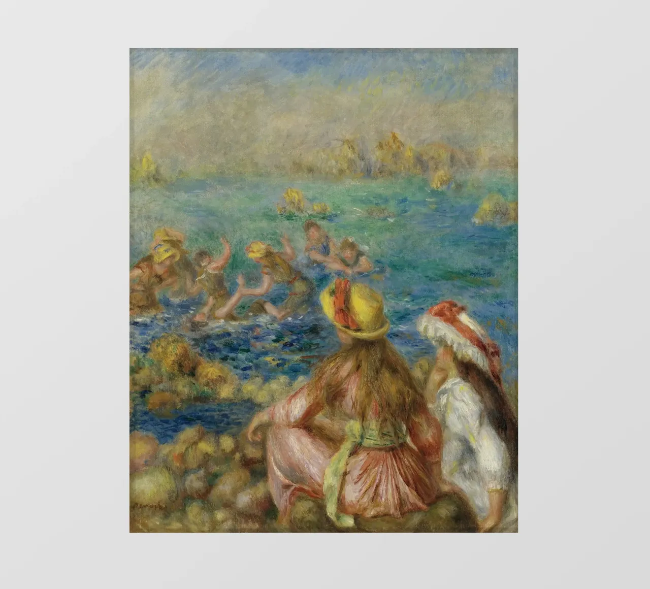 Pierre-Auguste Renoir - Bagnanti pellicola backlit da Timeless Artworks