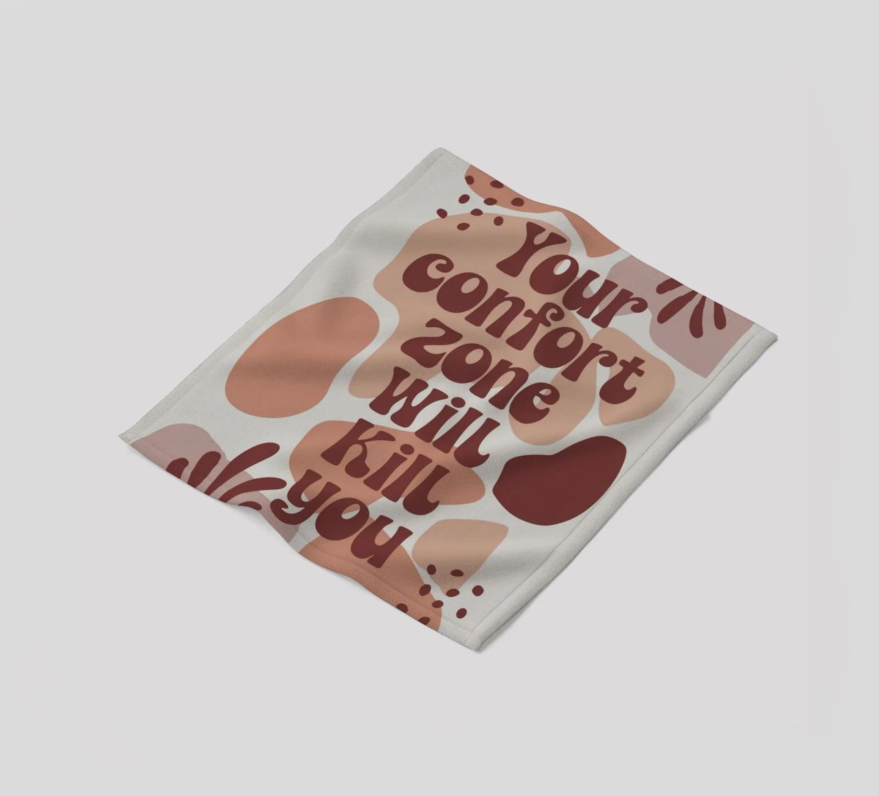 Your Comfort Zone Will Kill You – Boho Motivational Message coperta in pile da Soleil Basque