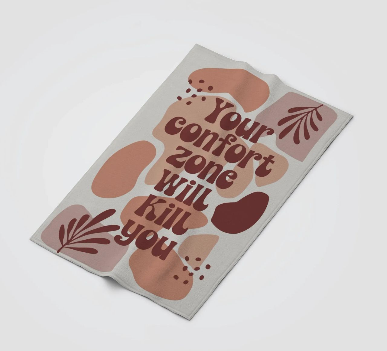 Your Comfort Zone Will Kill You – Boho Motivational Message coperta in pile da Soleil Basque