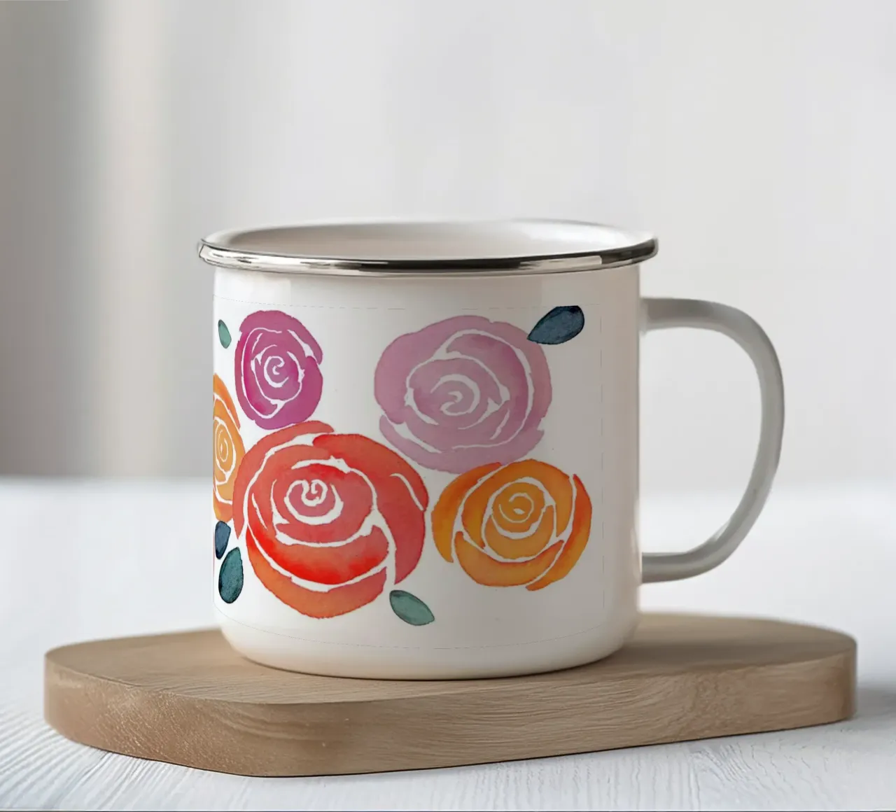 Rosenband tazza in smalto da Farbwelten