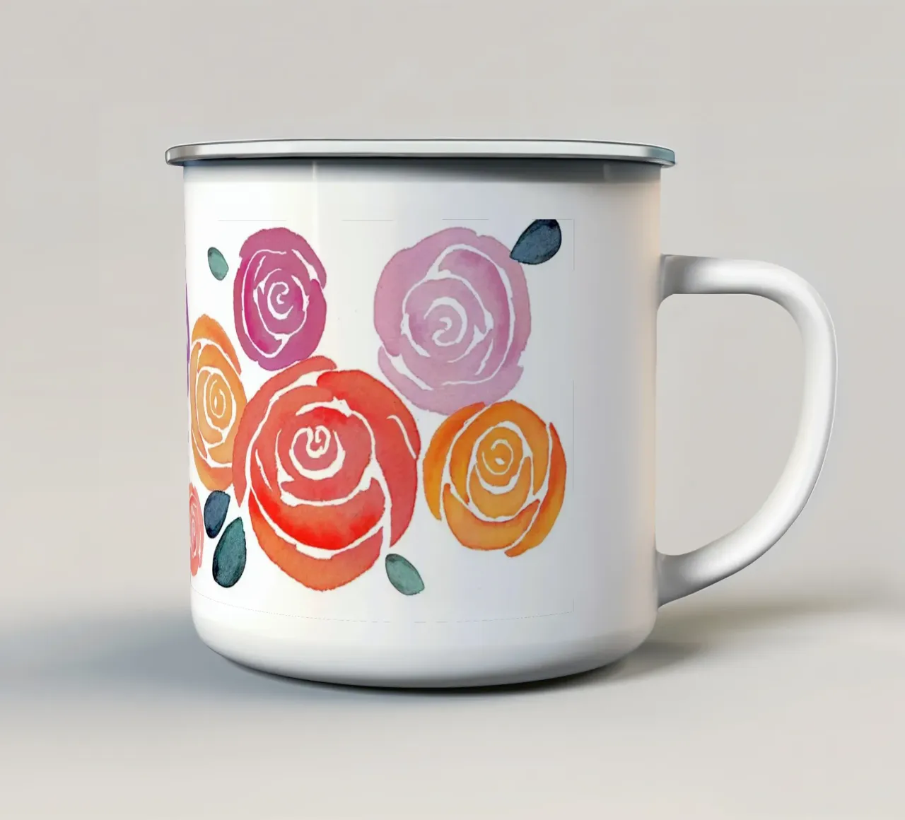 Rosenband tazza in smalto da Farbwelten
