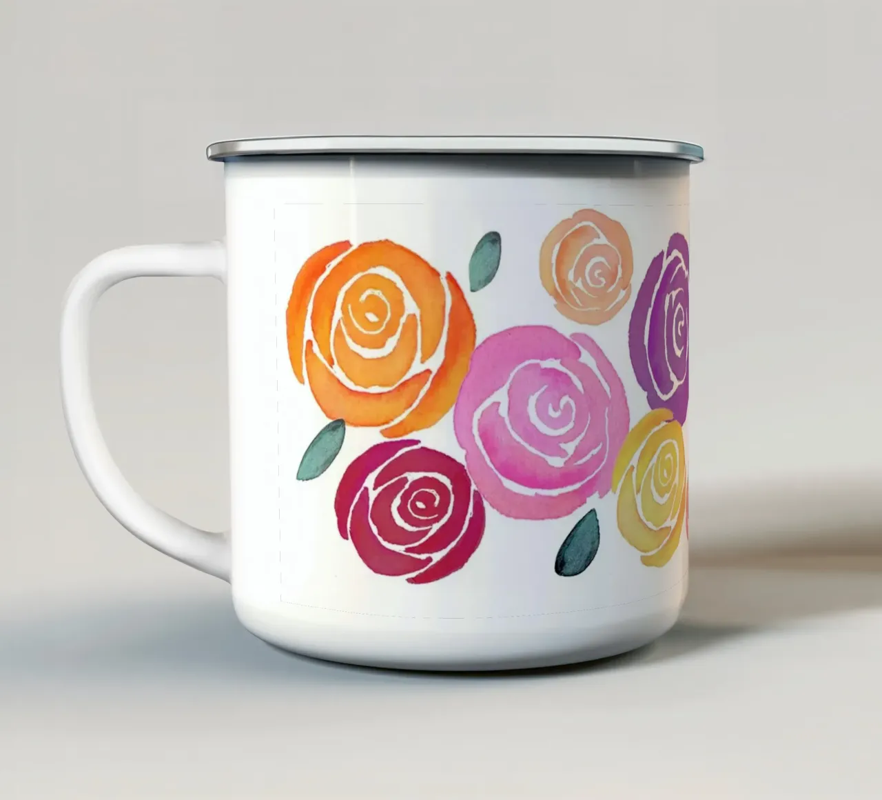 Rosenband tazza in smalto da Farbwelten