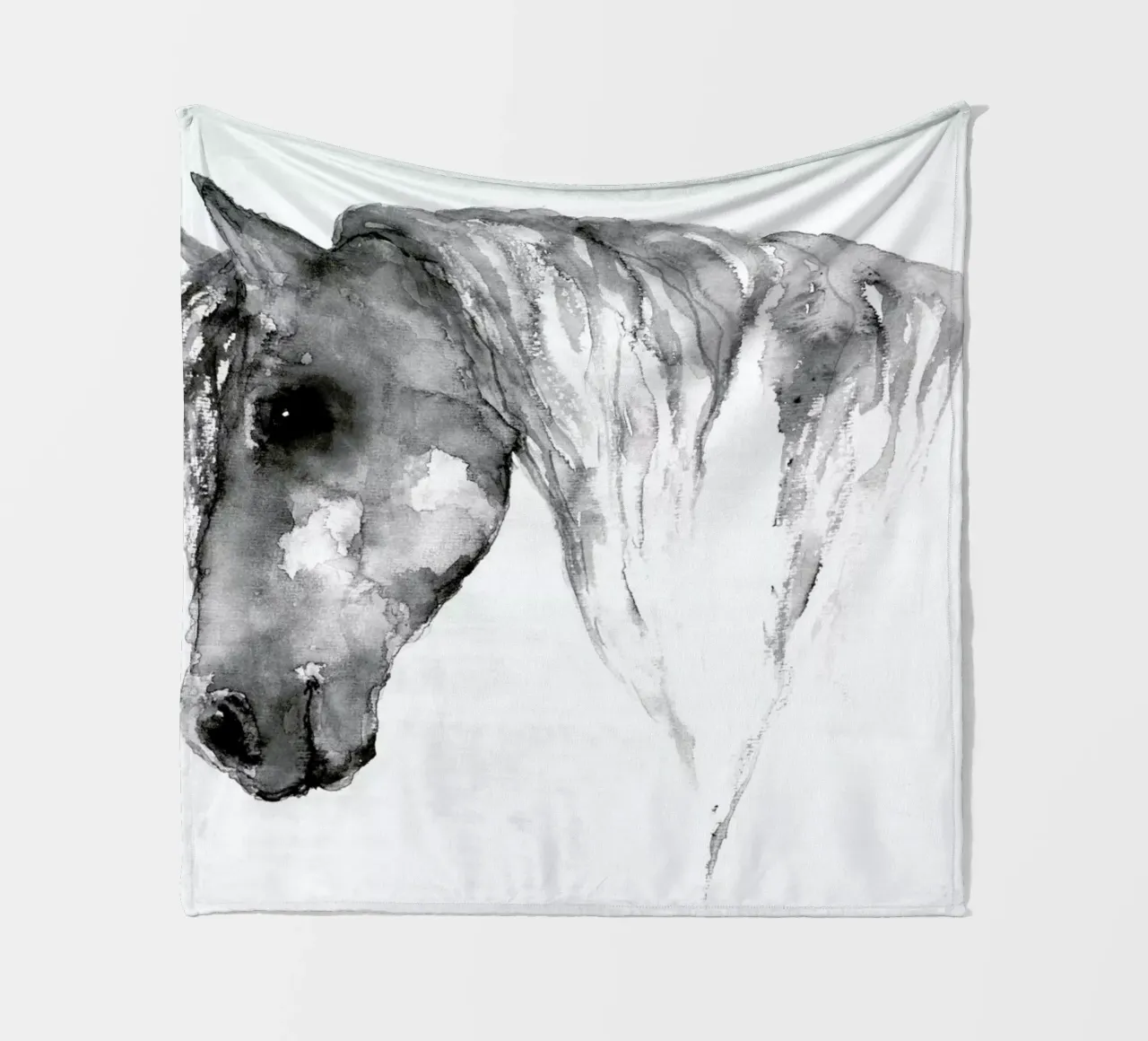 Grey Horse manta de franela de Larissa van der Laan